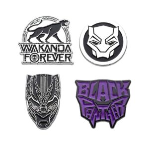Marvel-Black-Panther-Wakanda-Forever-4-Pins-Brooches-Enamel-Pin-Set_1