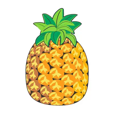 Pineapple Microfiber Round Beach Towel