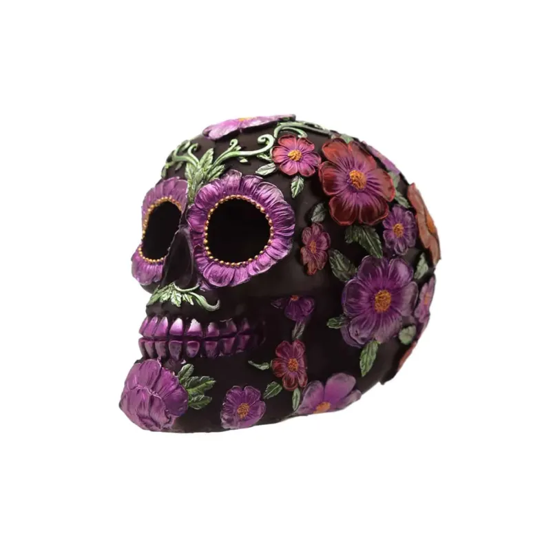 Day of the Dead Metallic Daisy and Flower Skulls