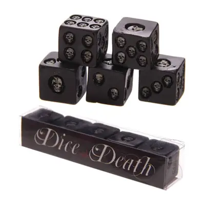 Dice with Death – Set of 5 Black Dice