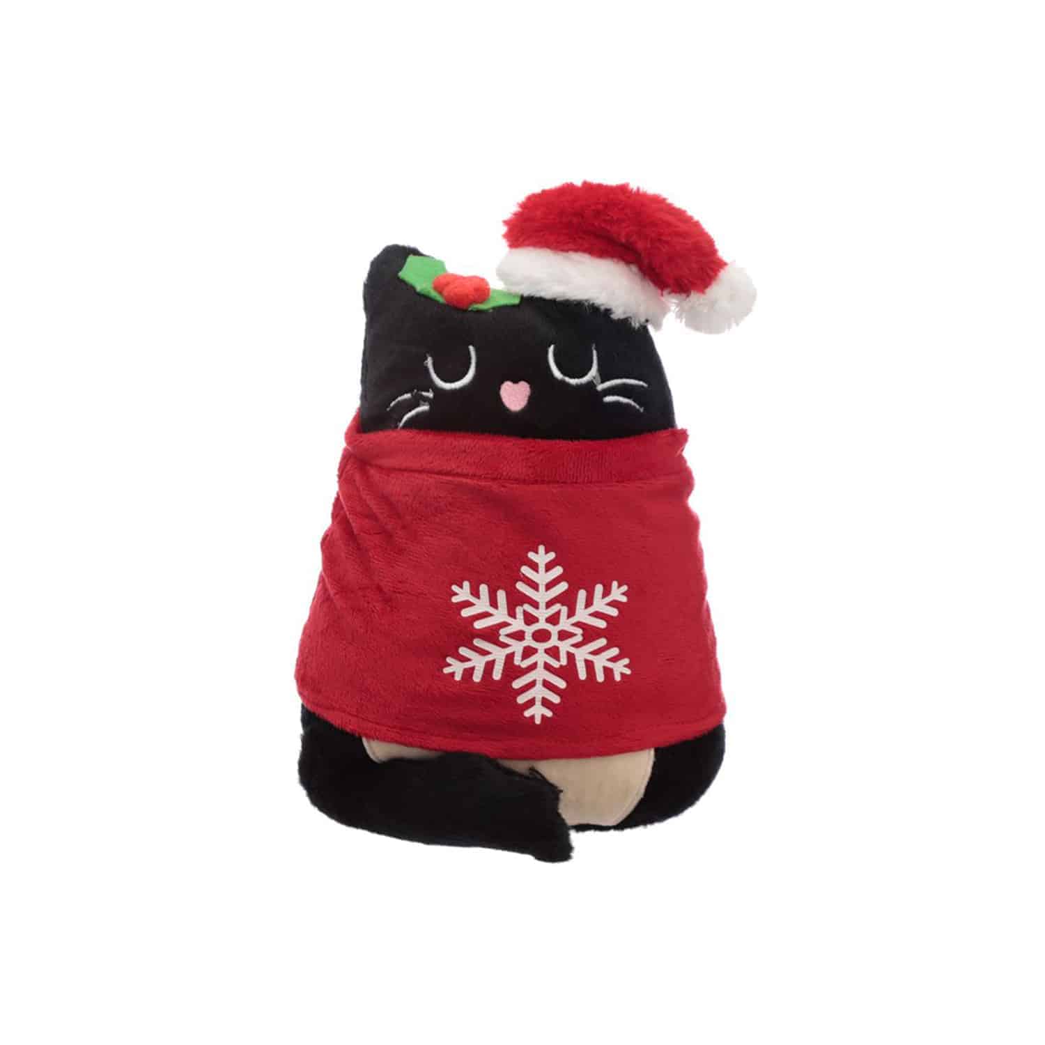 Feline Festice Christmas Cat Doorstop Plush