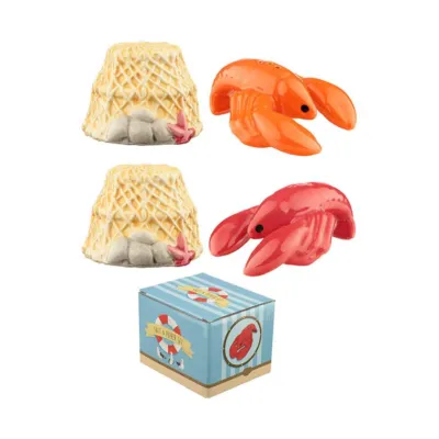 lobster-and-lobster-salt-and-pepper Lobster and Lobster Pot Ceramic Salt and Pepper Set