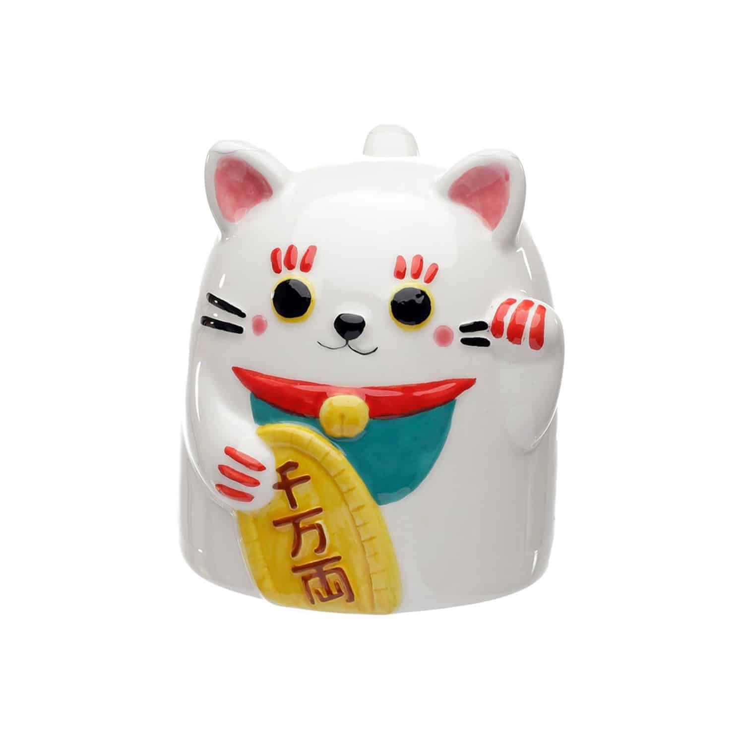 Maneki Neko Lucky Cat Upside Down Mug