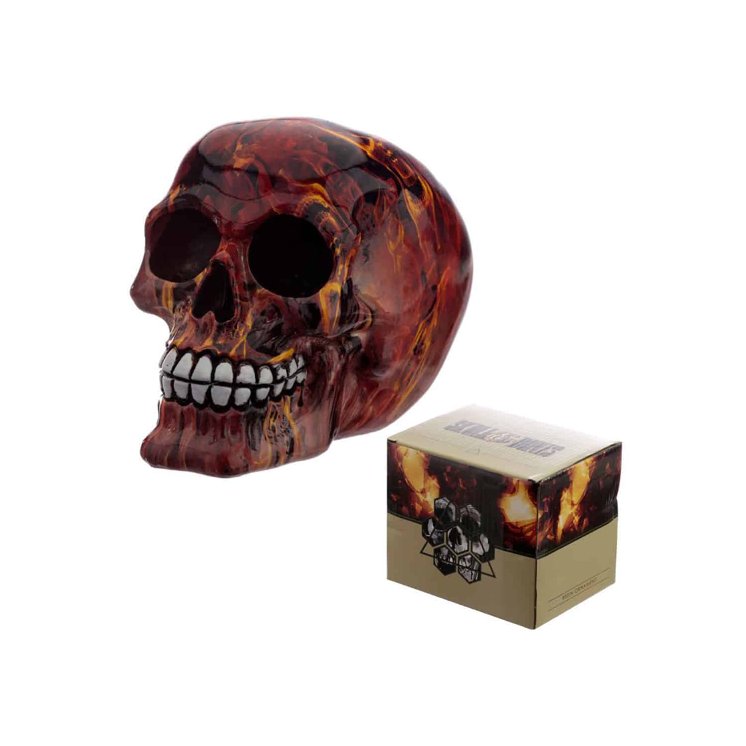 Marble Flame Effect Skull