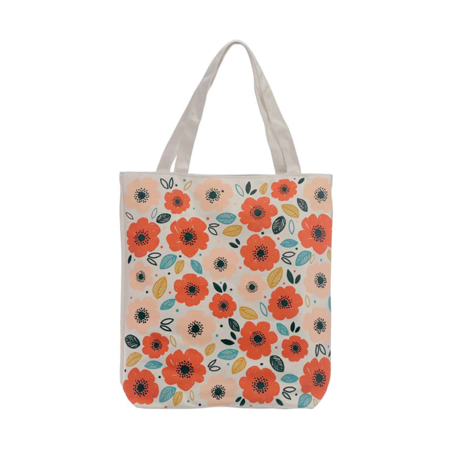 Poppy Fields Pick of the Bunch Cotton Bag with Zip and Lining