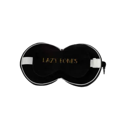 Relaxeazzz Lazy Bones Skull Round Travel Pillow & Eye Mask