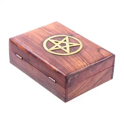 sheesham-wood-trinket-box-with-pentagram Sheesham Wood Trinket Box with Pentagram Inlay