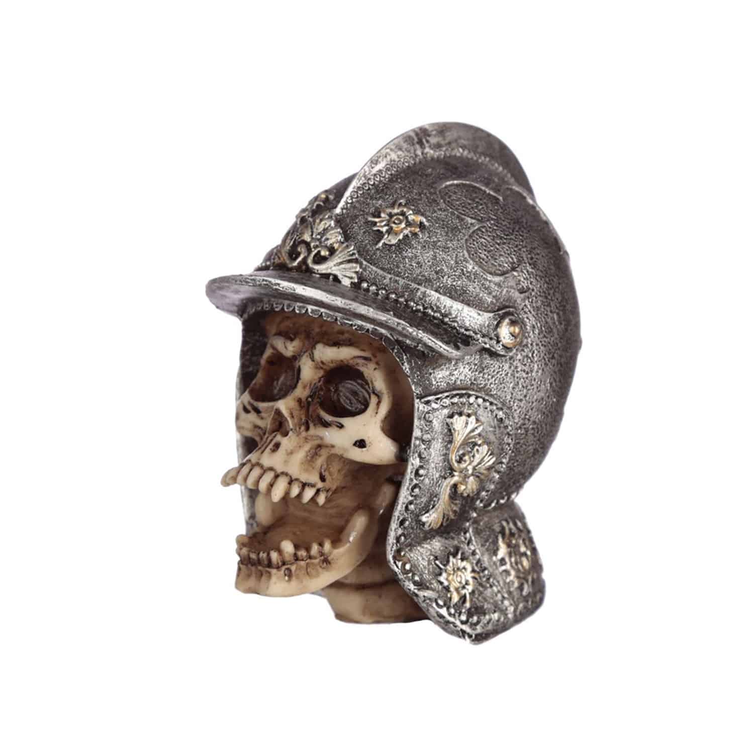 Skull Wearing Medieval  Helmet