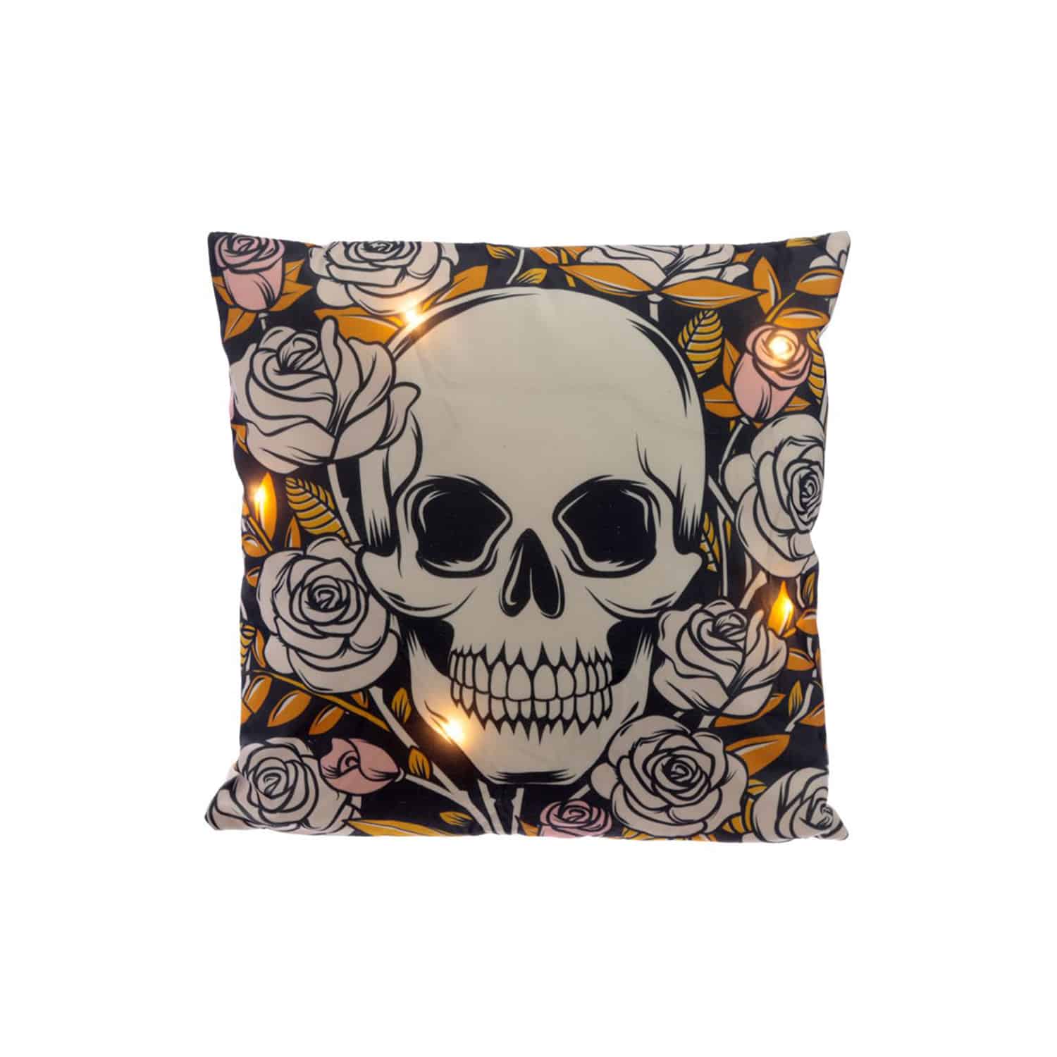 Skulls and Roses LED Cushion