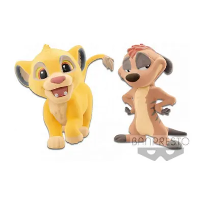 The Lion King - Simba & Timon Fluffy Q Posket Figures