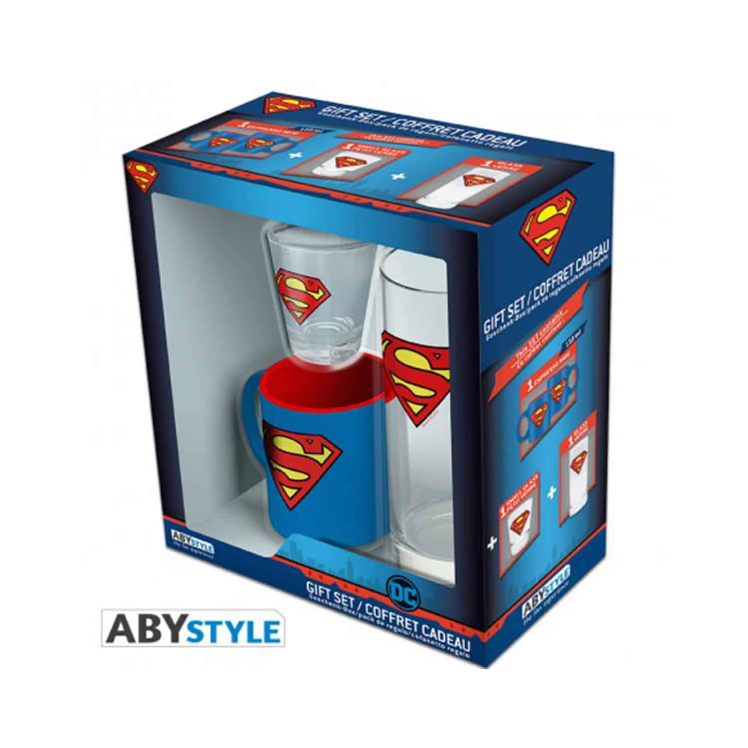 Superman - Glass, Shot Glass and Mini Mug Pack