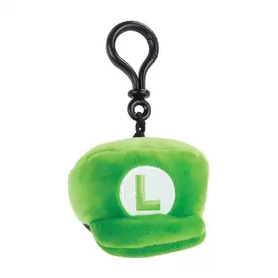 mario-luigis-hat-plush-hanger Mario Kart - Luigi's Hat Mochi-Mochi Clip On Plush Hanger