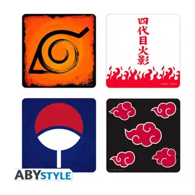 naruto-emblems-coaster-set-1 Naruto Shippuden - Emblems Coasters Set of 4