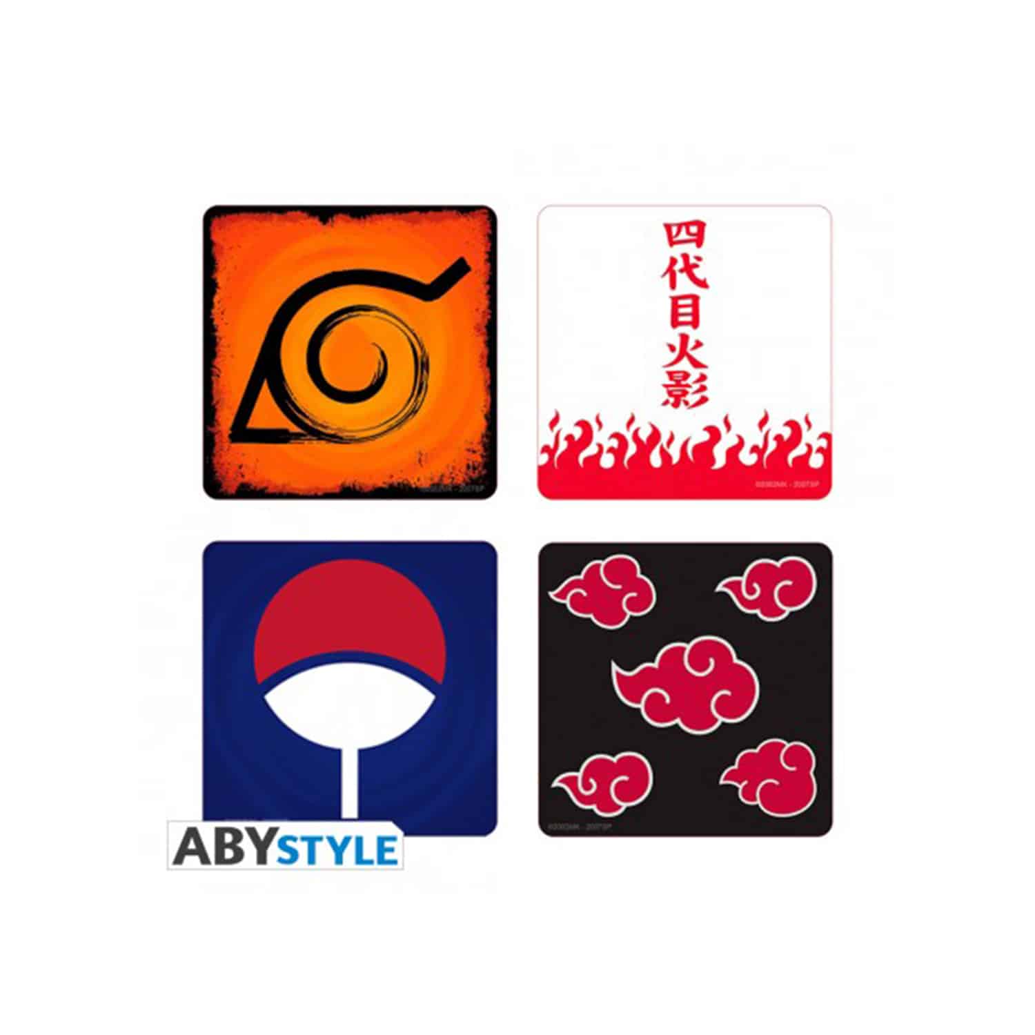 Naruto Shippuden - Emblems Coasters Set of 4