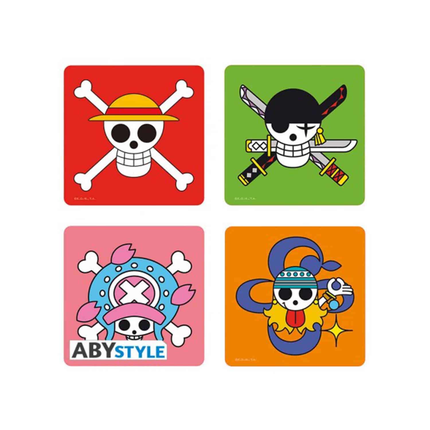 One Piece - Jollyrogers Coasters Set of 4