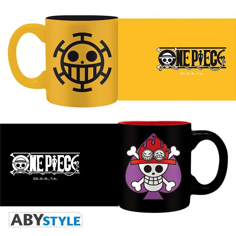 One Piece - Ace & Law Jolly Rogers  Esoresso Mugs 2-Pack