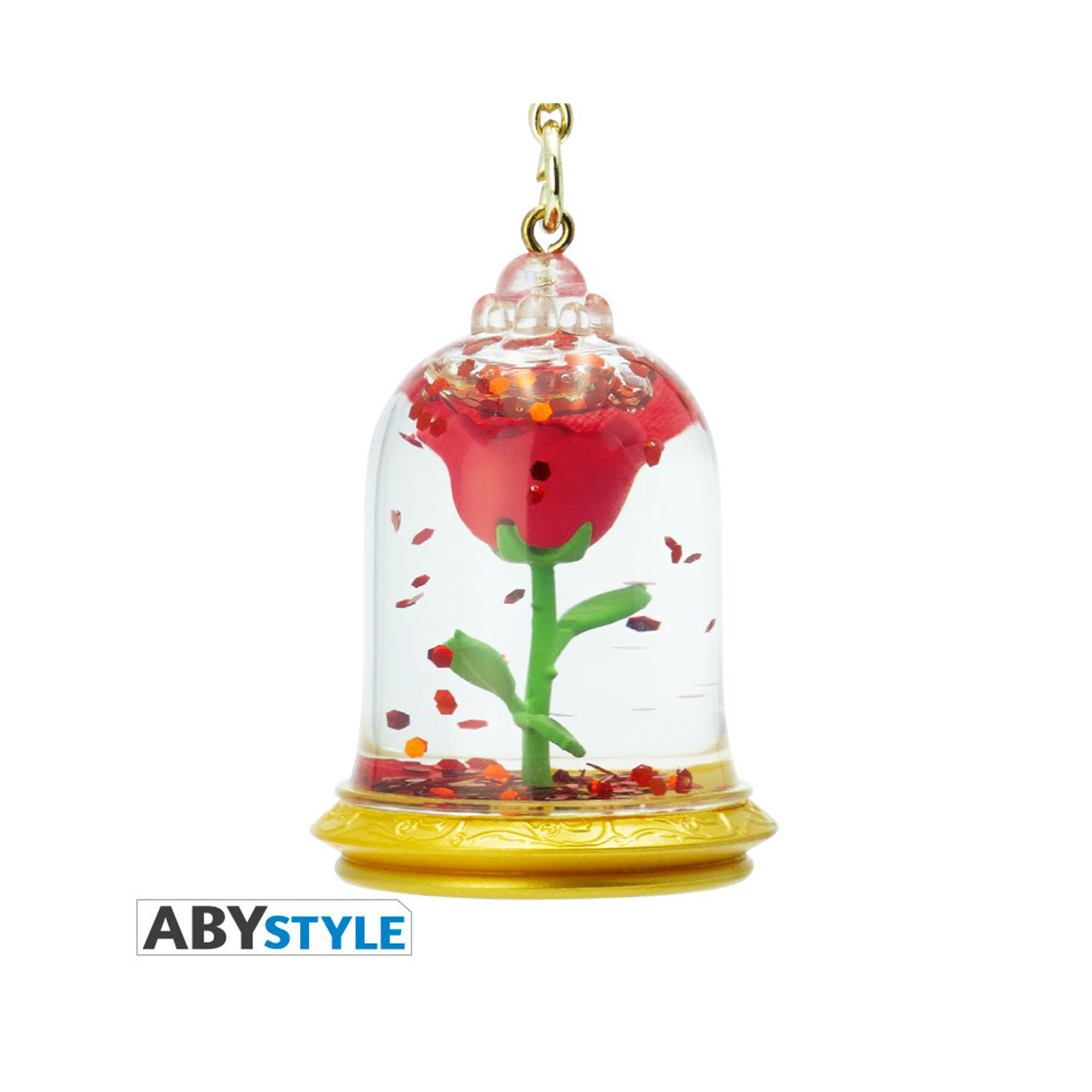 beauty-and-the-beast-rose-3d-keychain