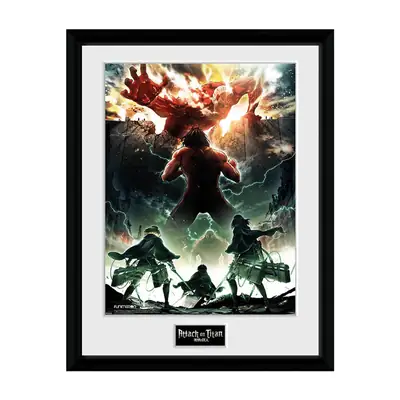 attack-on-titan-key-art-framed-poster Attack on Titan - Key Art Framed Poster