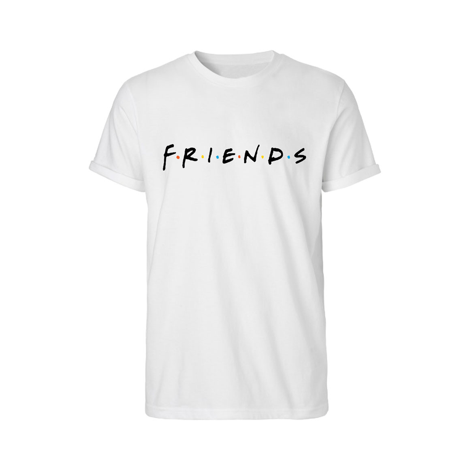 Friends – Logo Rolled Up Sleeves T-shirt – Sunnygeeks