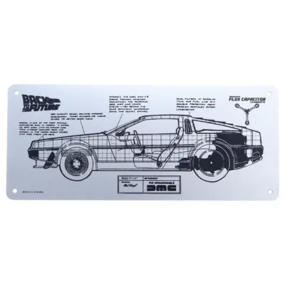 Back to the Future DeLorean Schematic Fan-Plate