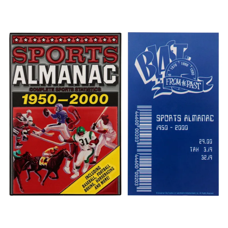 Back to the Future Grays Sports Almanac πλακέτα περιορισμένης έκδοσης Back to the Future Grays Sports Almanac Limited Edition Ingot