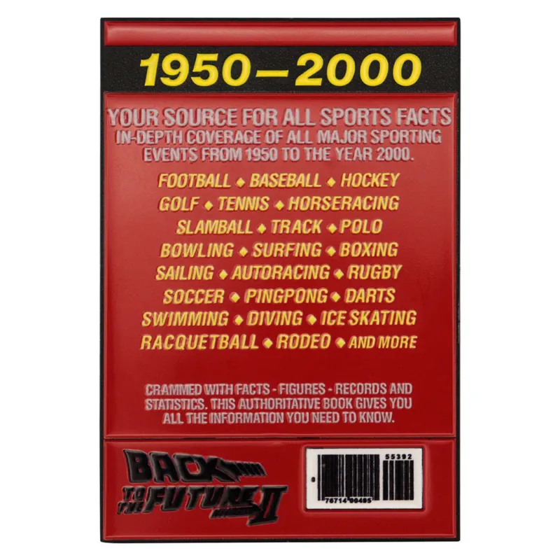 Back to the Future Grays Sports Almanac πλακέτα περιορισμένης έκδοσης Back to the Future Grays Sports Almanac Limited Edition Ingot