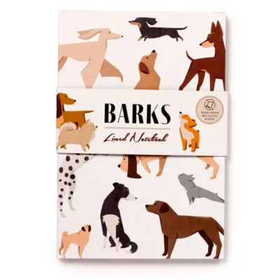 Barks Dog A5 Lined Notebook (Recycled Paper)