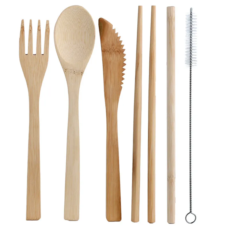 Enchanted Rainbow Unicorn Bamboo Cutlery Set (6 pieces)